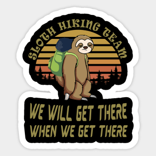 Sloth Hiking Team Sticker